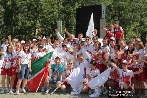 Финиш эстафеты огня Универсиады